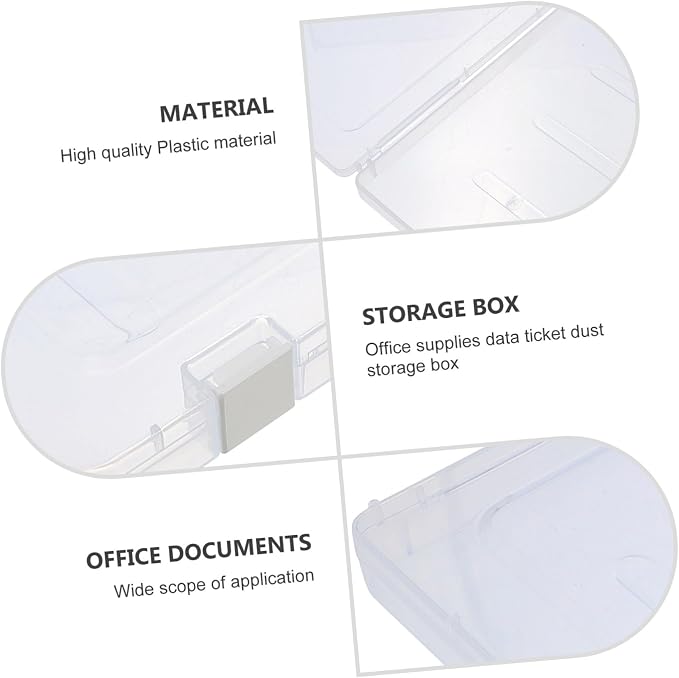 Wear-resistant Plastic Document Box Desktop Storage Organizer for Office Study Living Lightweight File Container with Sturdy Compact Structure Material Document Storage Box