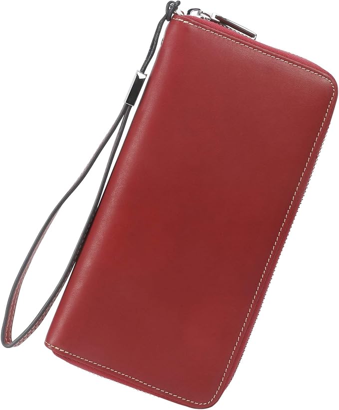 Lavemi Small Compact Women Wallet RFID Blocking Genuine Leather Bifold Purse with ID Windows