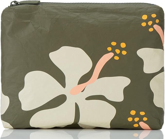 ALOHA Collection Small Pouch | Lightweight, Packable, and Splash-Proof Makeup Pouch | Easy to Clean