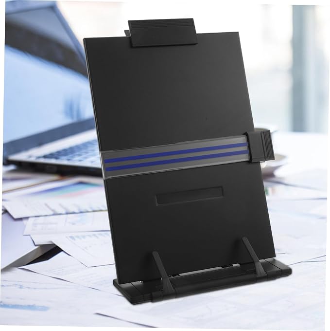 Veemoon Adjustable Desktop Document Stand Portable Reading Rack for School Office Home Library Material Ergonomic Angle for Comfortable Reading Typing