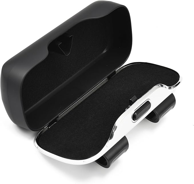 Sunglasses Holder for Car Visor, PU Leather Glasses Case with Clips Magnetic Closure Eyeglasses Holder