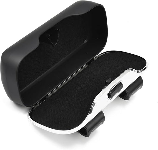 Sunglasses Holder for Car Visor, PU Leather Glasses Case with Clips Magnetic Closure Eyeglasses Holder