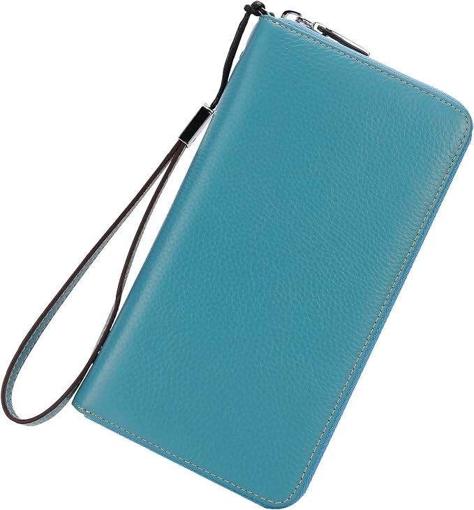 Lavemi Small Compact Women Wallet RFID Blocking Genuine Leather Bifold Purse with ID Windows