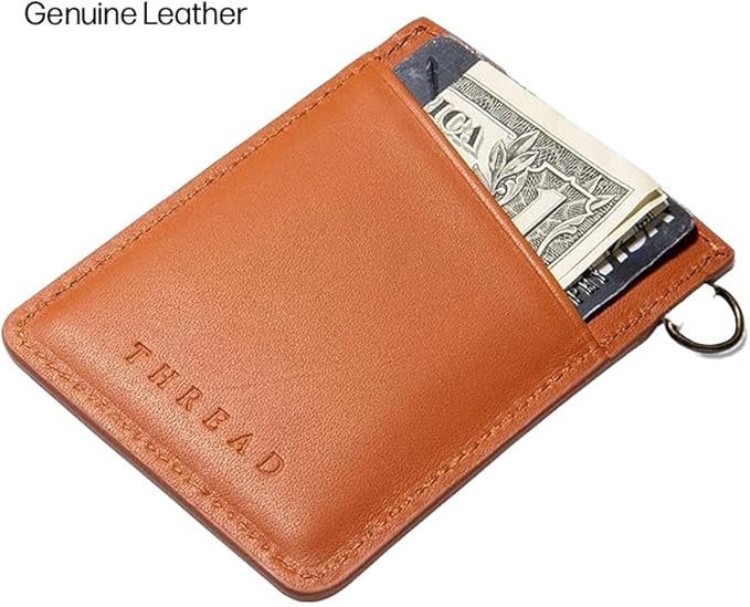 Thread Wallets Ultra Slim Minimalist Leather Card Holder Wallet (Blossom)