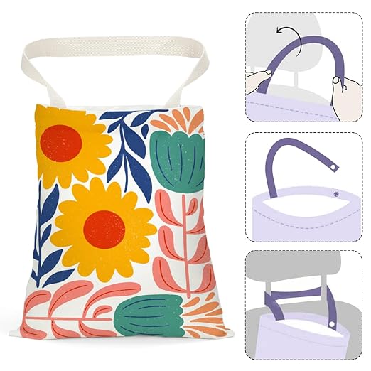 Danish Floral Car Trash Can, Car Trash Bag Hanging, Waterproof Cars Back Seat Hanging Organizer and Storage Trash Bags for Vehicle Travelling Camping