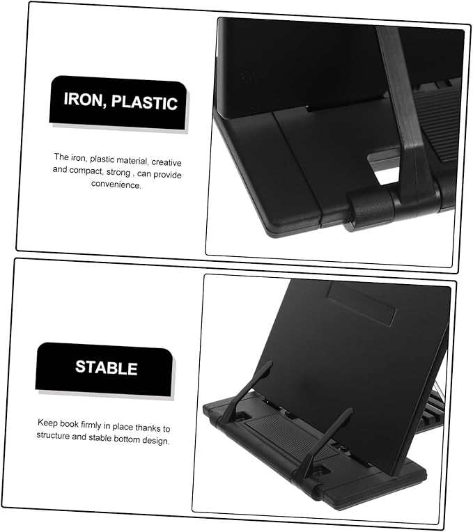 NUOBESTY Adjustable Document Stand for Desk Portable Reading Holder Clip for Students and Home Office Flexible File Organizer