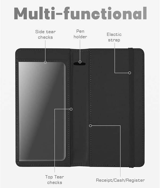 Printed Checkbook Cover, RFID Blocking Checkbook, Stylish, Lightweight, Slim Durable, Multi-Functional Checkbook Holder for Personal and Business Checks (Mushrooms)