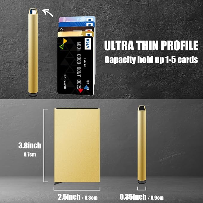 FurArt Slim Minimalist Wallet, Front Pocket Wallets, RFID Blocking, Credit Card Holder for Men