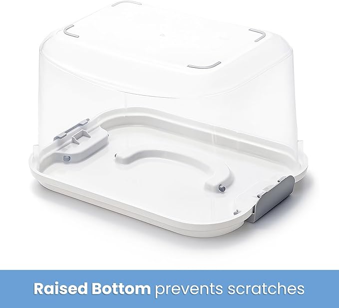 Elsjoy 8 Pack 5.5 Quart Plastic Storage Bins with Lid and Handle, Clear Latch Storage Box Stackable Organizing Bins, Lidded Storage Container for Home, Office