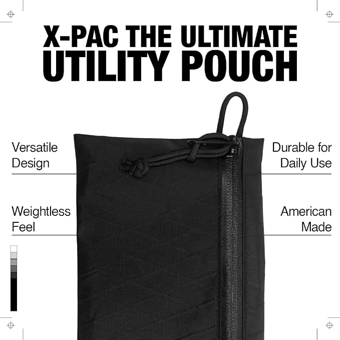 DEFY Project X-Pac Travel Pouch | Lightweight Nylon Organizer Pouch For Accessories | Premium Tech Wallet | Water Repellent Travel Organizer (Medium, Black)