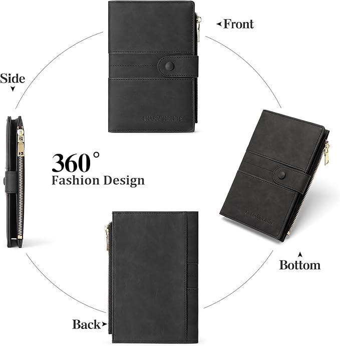 RFID Blocking Leather Passport Wallet Cover Case with Pen and Card Slots Travel Wallet for Women/Men Travel Must Haves Accessories