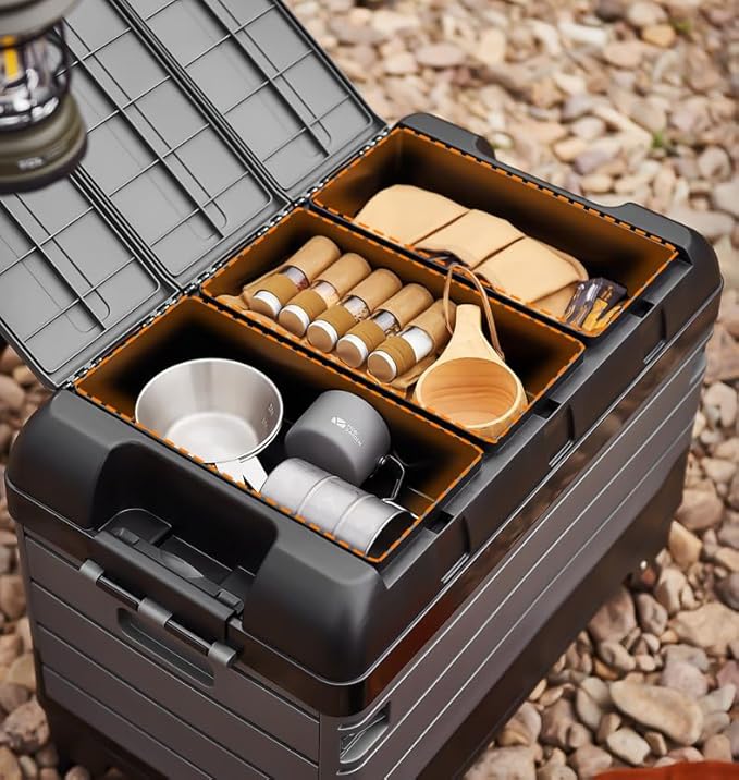 Plastic Foldable Trunk Organizer Waterproof Car Trunk Organizer with Lids Portable Collapsible Storage Bins Car Organizer and Storage SUV for Clothes Toy Books Snack and Grocery