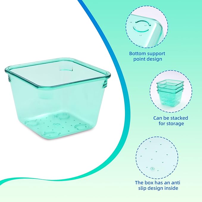 Kitchen Desk Drawer Organizers Storage for Office, Small Acrylic Vanity Trays Makeup for Drawer Bathroom Plastic Make up Organizers 25 Pcs Green