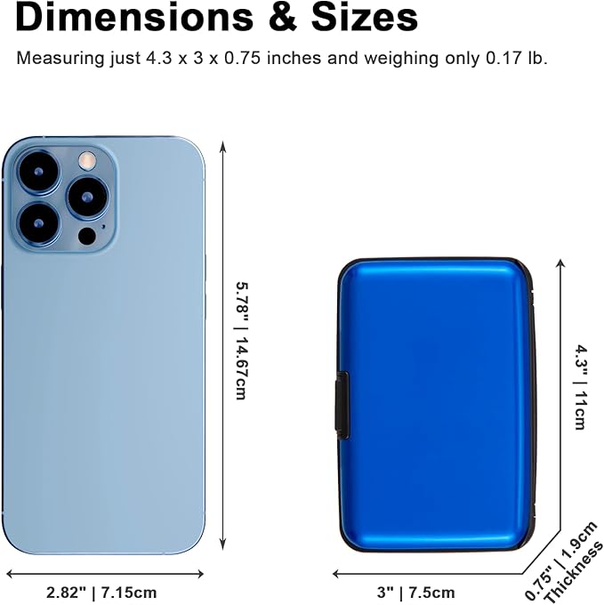 Credit Card Holder Small RFID Blocking Wallet Business Metal Slim Mini Aluminum Hard Case for Women Men