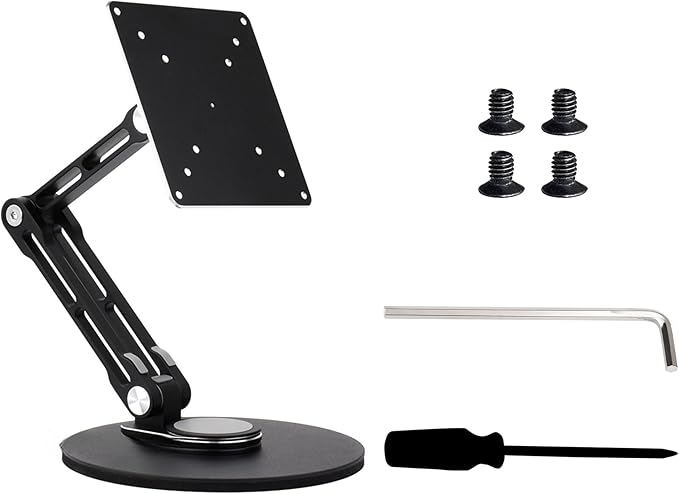VESA Monitor Stand Portable & Adjustable Stand, Compatible With Monitors Up To 19inch, Supports Multi-axis Rotation, Weighted Base And Ergonomic Design, Foldable For Easy Storage