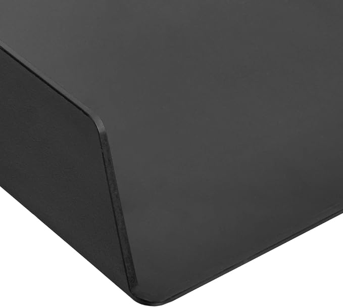 Amazon Basics Rectangular Plastic Desk Organizer, Letter Tray for Documents and Office Supplies, File Storage, Black, 12-Pack