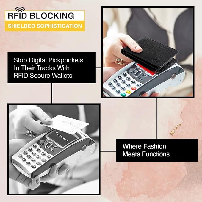Premium Leather Mens Wallets ‒ RFID Blocking Wallet with Coin Pocket & Zip ‒ Bifold Wallets for Men with 12 Card Slots & 2 Bank Note Compartments ‒ Wallet with Gift Box (Black)