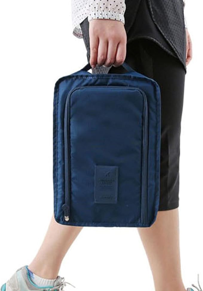 Multipurpose Travel Shoe Organiser Polyester Carryall with Separate Compartments for Gym Essential Practical Shoe