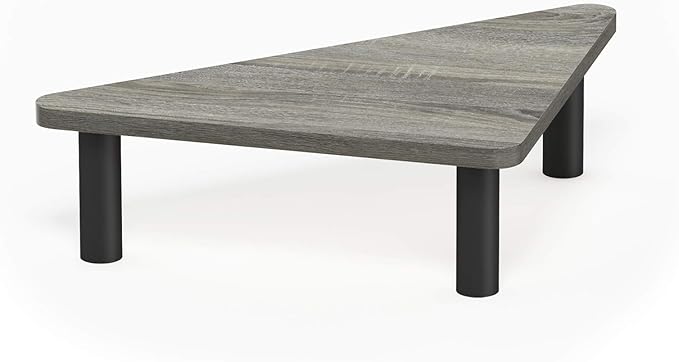 Furinno Turn-N-Tube Corner Monitor Riser Stand, French Oak Grey/Black