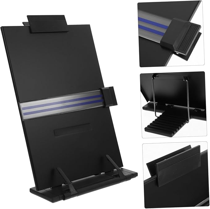 TEHAUX Adjustable Document Holder Stand Retractable Copy Stand for Students Reading and Learning and Design for Comfortable Viewing and Organization