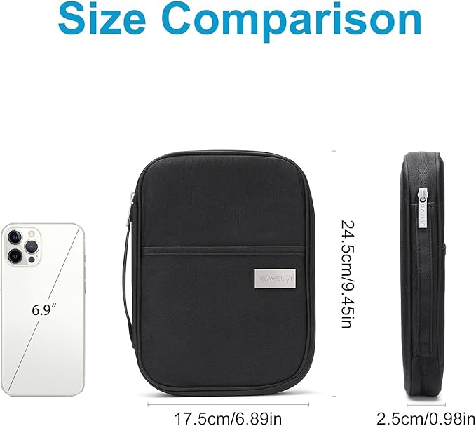 Family Passport Wallet Holder,Waterproof Multi functional Travel Document Organizer for Men Women Travel Wallet