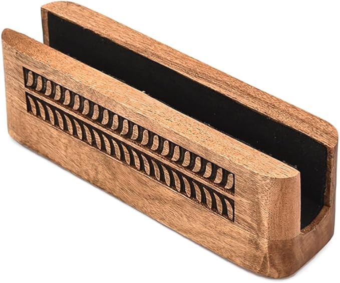 Laptop Stands Acacia Wood Vertical Laptop Stand for Desk | Universal Holder for All Laptops & Notebooks (8" x 2.3" x 2.5")