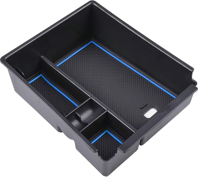 HGWEI Center Console Organizer Compatible with 2022-2024 Hyundai Tucson & Santa Cruz 2022-2026 Interior Accessories Armrest Storage Box Insert Tray (Not for 2025 Limited/Hybrid/Plug-in Hybrid) Blue