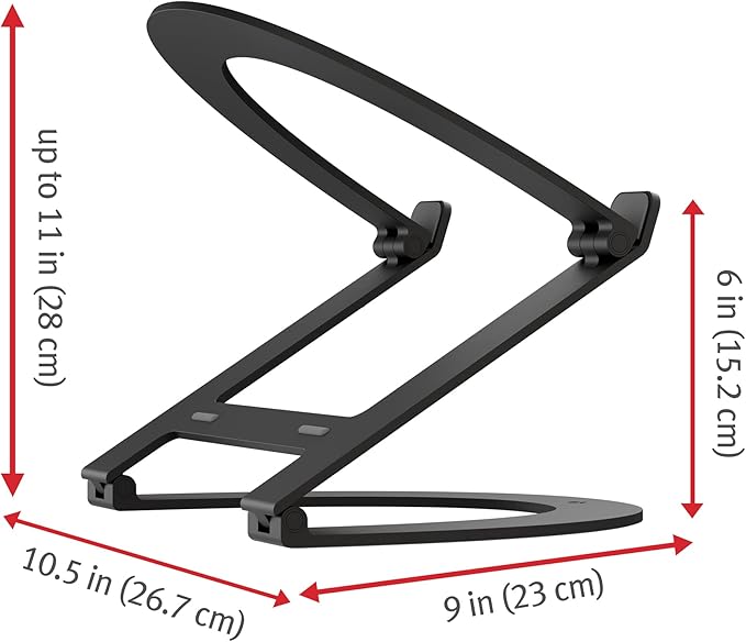 Twelve South Curve Flex | Ergonomic Height & Angle Adjustable Aluminum Laptop/MacBook Stand/Riser, fits 10"-17"