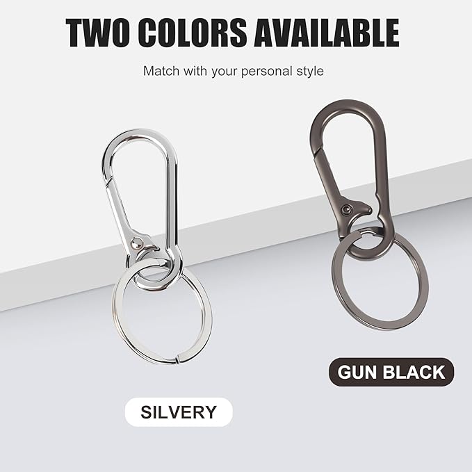 4Pcs Keychain for Car Keys, Metal Key Chain Carabiner for Keys, Key Chain Holder Clip Key Organizer Key Ring