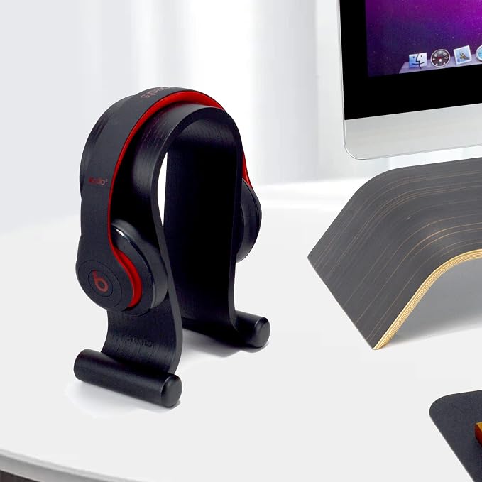 SAMDI Wood Headphone Stand Headset Stand Headphone Holder Universal Gaming Headset Holder - Oak Wood