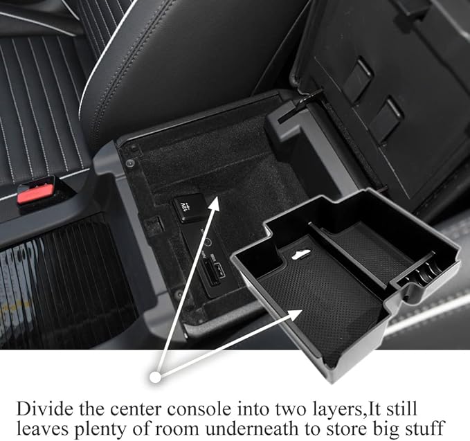 Vesul Center Console Tray Armrest Storage Box Compatible with Land Rover Discovery Sport 2015 2016 2017 2018 2019 Door Organizer ABS Tray Insert Glove Pallet