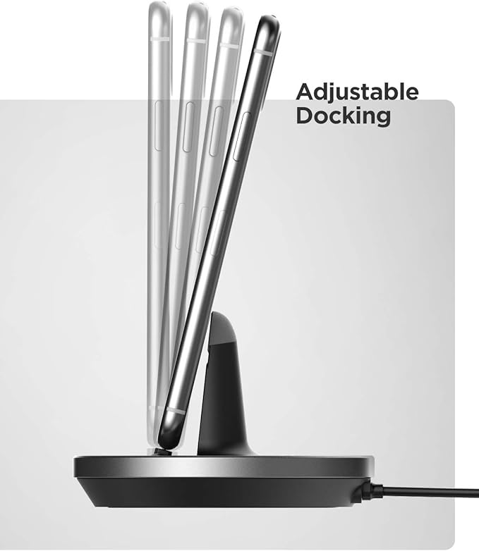 Encased iPhone Charger Stand (MFi Certified) Lightning Desktop Holder Dock with Built-in USB-C Cable for Fast Charging Apple iPhone 14 Pro Max/ 13/12/11/X/Xs/XR/8