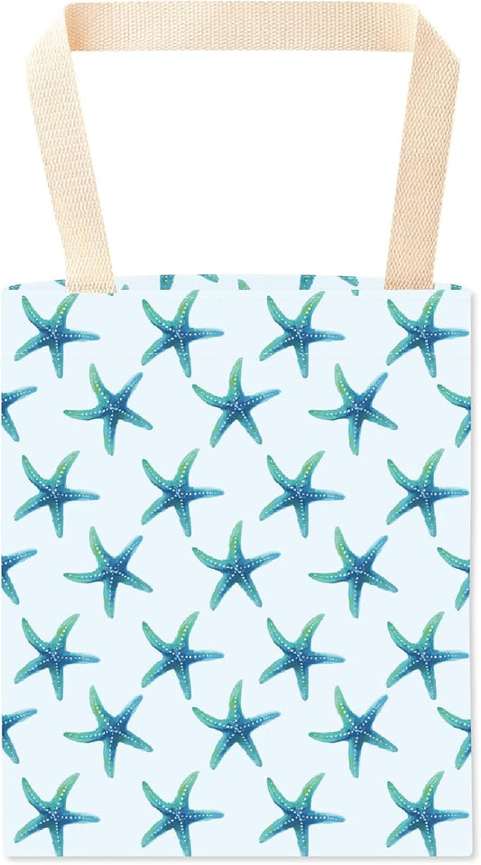 CREATCABIN Starfish Car Trash Bag Back Seat Car Garbage Bag Caning Organizer Trash Can Bin One-Handed Strap Garbage Bags for Car Accessories Vehicle Travelling Camping Outdoor Home 11.8x9.84 Inch