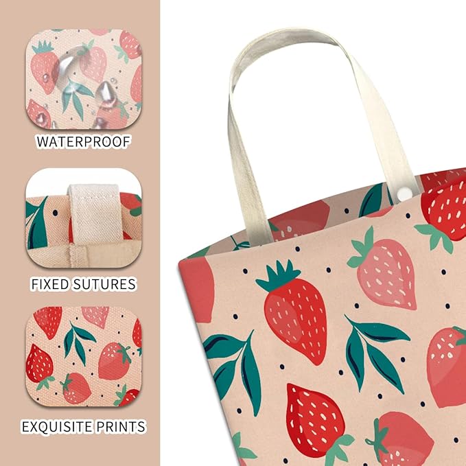 Car Trash Can, Cute Hanging Organizer and Storage Bag, Trash Bin for Vehicle, Travelling, Camping - Pink Strawberry