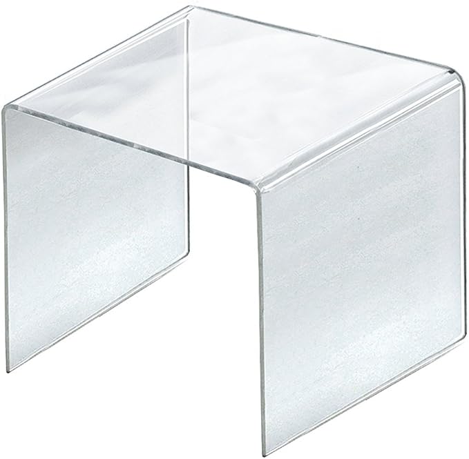 Azar Displays 515310 11.5" Square Acrylic Riser (4 Pack)
