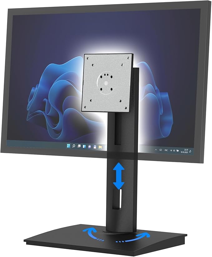 Vesa Monitor Stand with Spring-Adjustable Height, Swivel, Tilt, Rotation Vesa Stand, Compatible with Monitors Within 27 inch and Weighing Between 7.7-11lb (Black, Only for 7.7-11 lb Monitor)