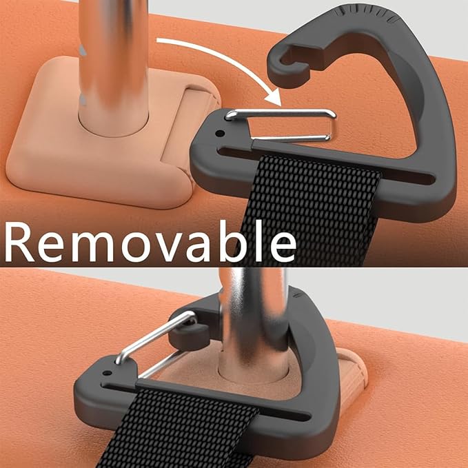 Zpana Car Seat Headrest Hooks, 4PCS Adjustable Hidden Clip Vehicle Hanging Holder for Purse Bags Coats, Automotive Interior Seat Back Storage Hanger Organizer Accessories, Universal Fit
