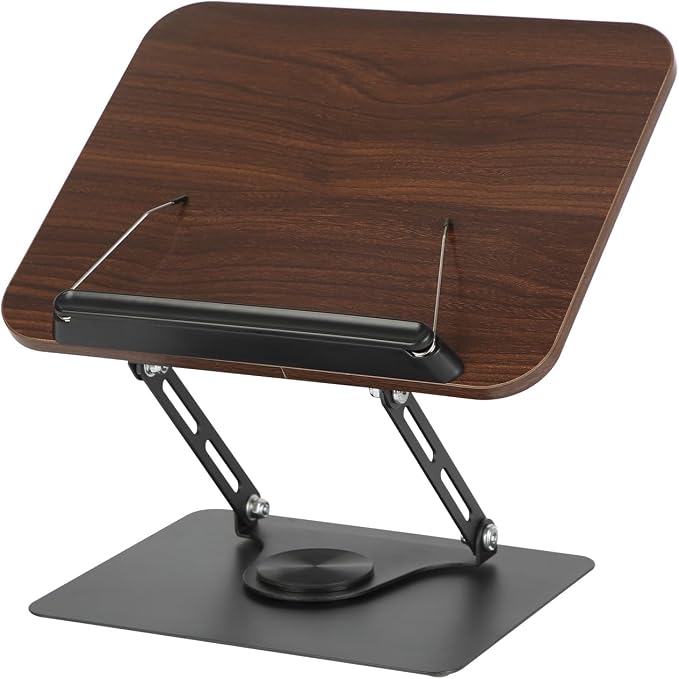 Adjustable Book Stand, 360° Rotating Laptop Stand, Foldable Reading Desk Holder, Ergonomic Multi-Purpose Tablet Stand, Height Adjustable Workstation Riser