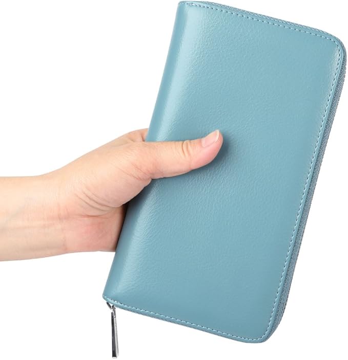 Women 36 Slots RFID Blocking Card Holder Large Long Leather Zipper Organizer Accordion Wallet