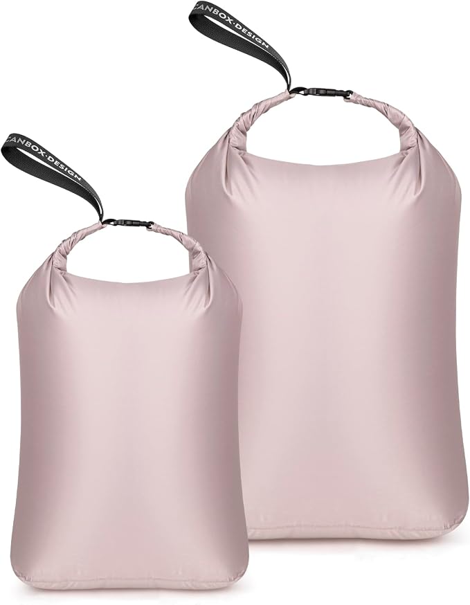 2-Pack Waterproof Travel Laundry Bags, Wet Dry Organizer to Block Odors & Prevent Suitcase Leaks, Roll-Up Dirty Clothes Pouch for Gym, Swim, Camping & Family Vacations