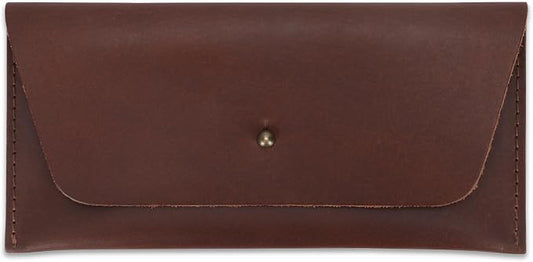 Long Utility Pouch Leather Stylish Wallet for Carrying and Storing Cash Reusable Budget Organizer for Men Women Retro Clutch Wallet Handmade Travel Currency Pouch Cash Envelope Bag (Tan)