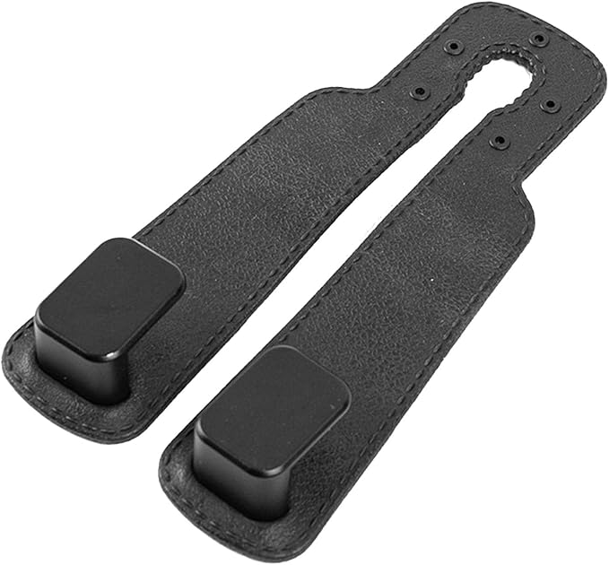 Car Seat Headrest Hook Heavy Duty Double Hook Organizer for Storage Handbags Purses Shopping Bags Durable TPE Metal 6.30x3.15 Inches (Black)