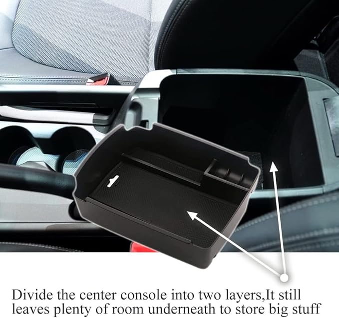Vesul Center Console Tray Storage Box Compatible with Kia Sportage 2017 2018 2019 2020 2021 2022 ABS Tray Insert Organizer Glove Pallet