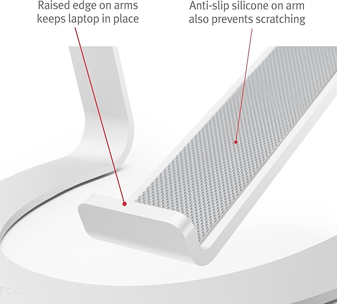 Twelve South Curve SE Ergonomic Aluminum Laptop and MacBook Stand with Anti-Slip Silicone to Prevent Scratching | Compatible with 11" to 17” laptops