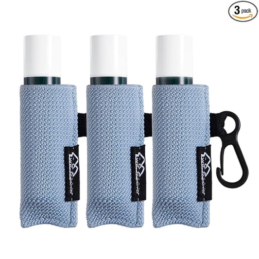 WK IEASON Lip Balm Holder Keychain, Christmas Stocking Stuffers Gifts, 3PCS Clip on Pouch Lip Gloss Holder Compatible With Chapstick Keychain Sleeves Holder Single Elastic Lipstick Key Chain Holder