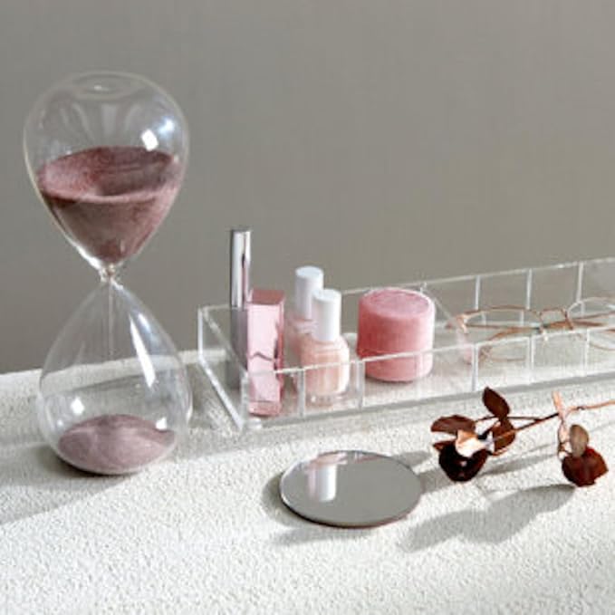 russell+hazel Acrylic Compartment Bloc, 12” x 4” x 1.5," 3 Moveable Dividers, 1 Count, 98141