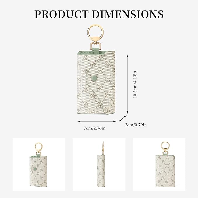 GOLF SUPAGS Women PVC Leather Car Key Chain Card Holder Wallet Pouch 6 Hook Snap Closure keys Money Organizer Case | Card Holder, 6 Hook, Snap Closure, keys, Money Organizer, Case