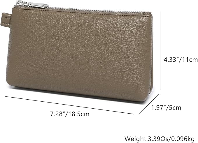 PU Leather Makeup Simple and Convenient Handbag Small Exquisite Storage Bag (PU/Tea Color)