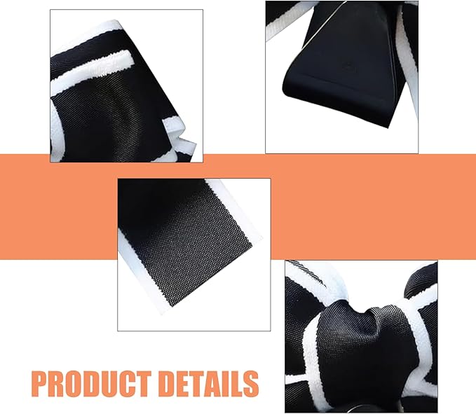 2 PCS Cute Bow Car Seat Headrest Hooks, S Type Back Seat Hanger, Universal Vehicle Storage Hanger for Handbag Purse Coat, Space-Saving Car Accessories (Black)