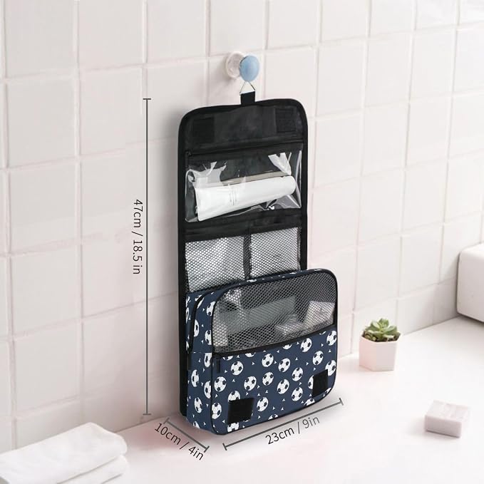 senya Hanging Travel Toiletry Bag Football Kit Makeup Case Cosmetics Organizer for Men Women